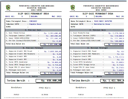 gaji kepala desa