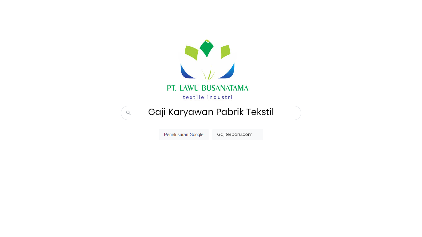 Gaji Karyawan Pabrik Tekstil