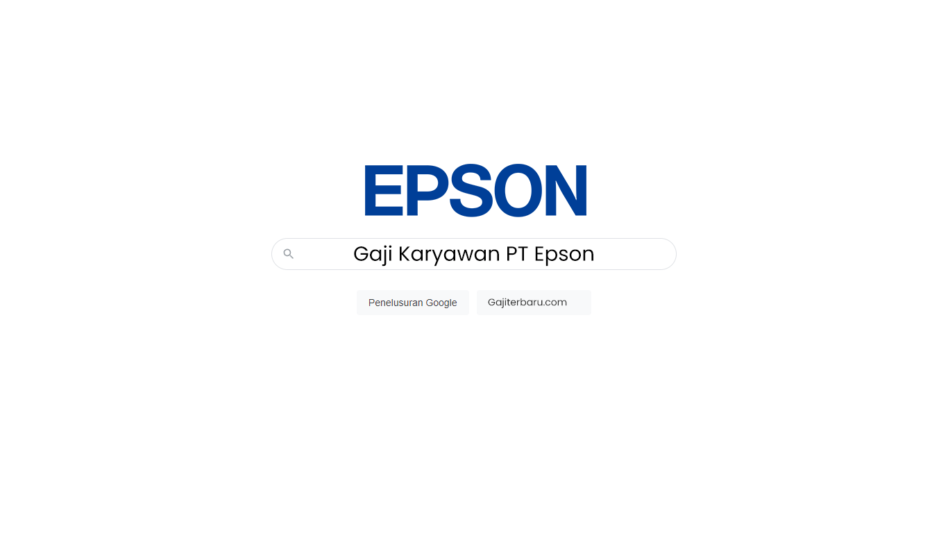 Gaji Karyawan PT Epson