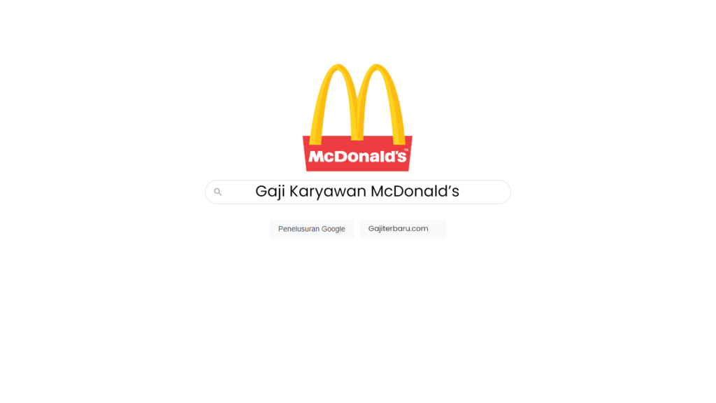 Gaji Karyawan McDonald