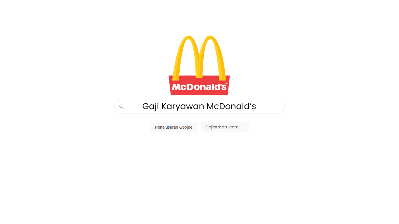 Gaji Karyawan McDonald